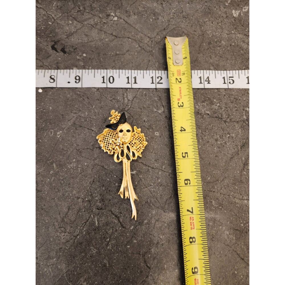 Circus Drama Clown Brooch Theatre Mask Vintage